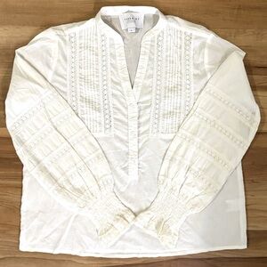 The Shirt by Rochelle Behrens Cream Lace Blouse